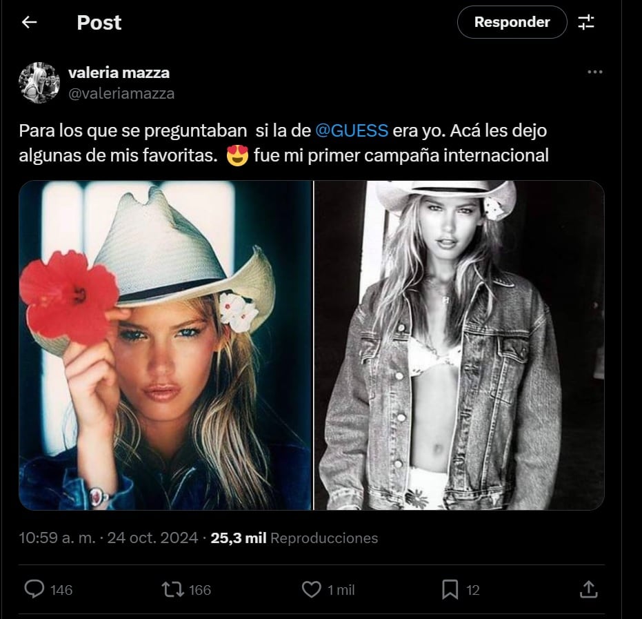 La respuesta de Valeria Mazza luego de que la confundieron con Claudia Schiffer.