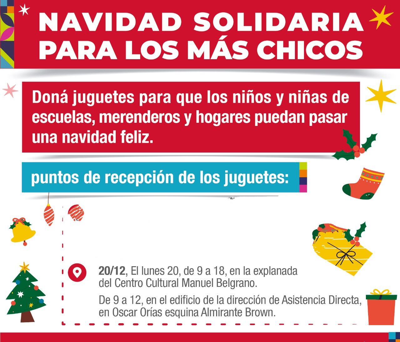 Organismos municipales promocionan una campaña solidaria en San Salvador de Jujuy, para este lunes.