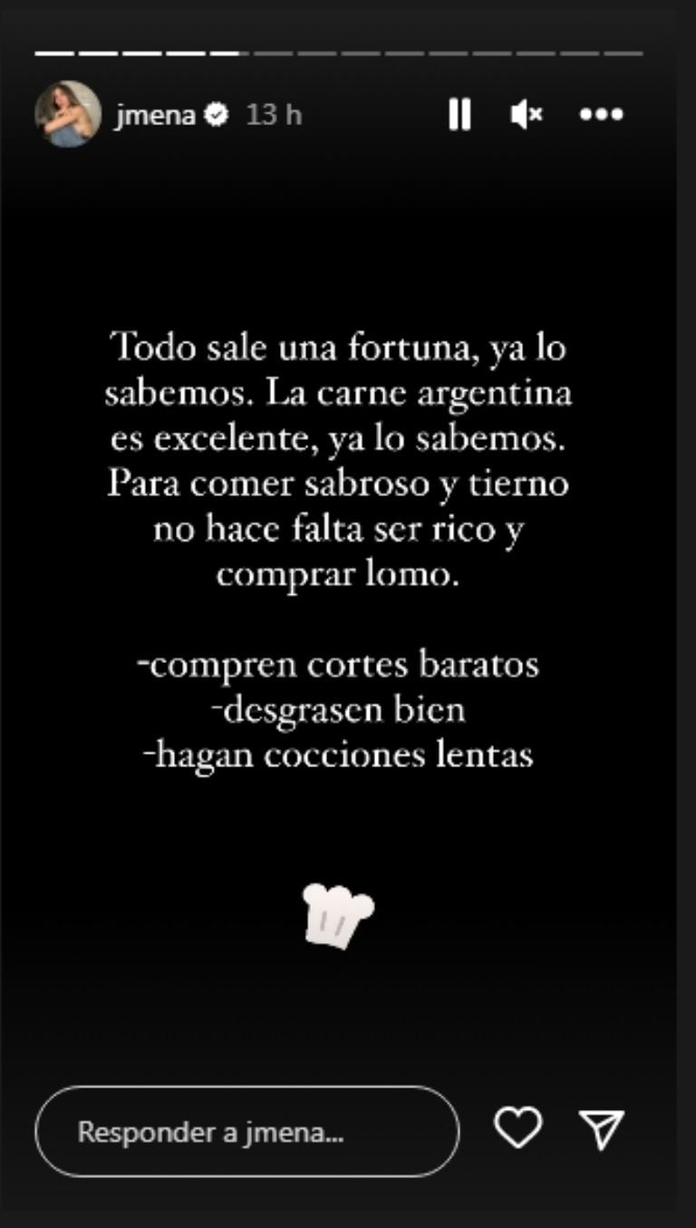 Las recomendaciones de Jimena Barón para cocinar con carne sin perder dinero en el intento.