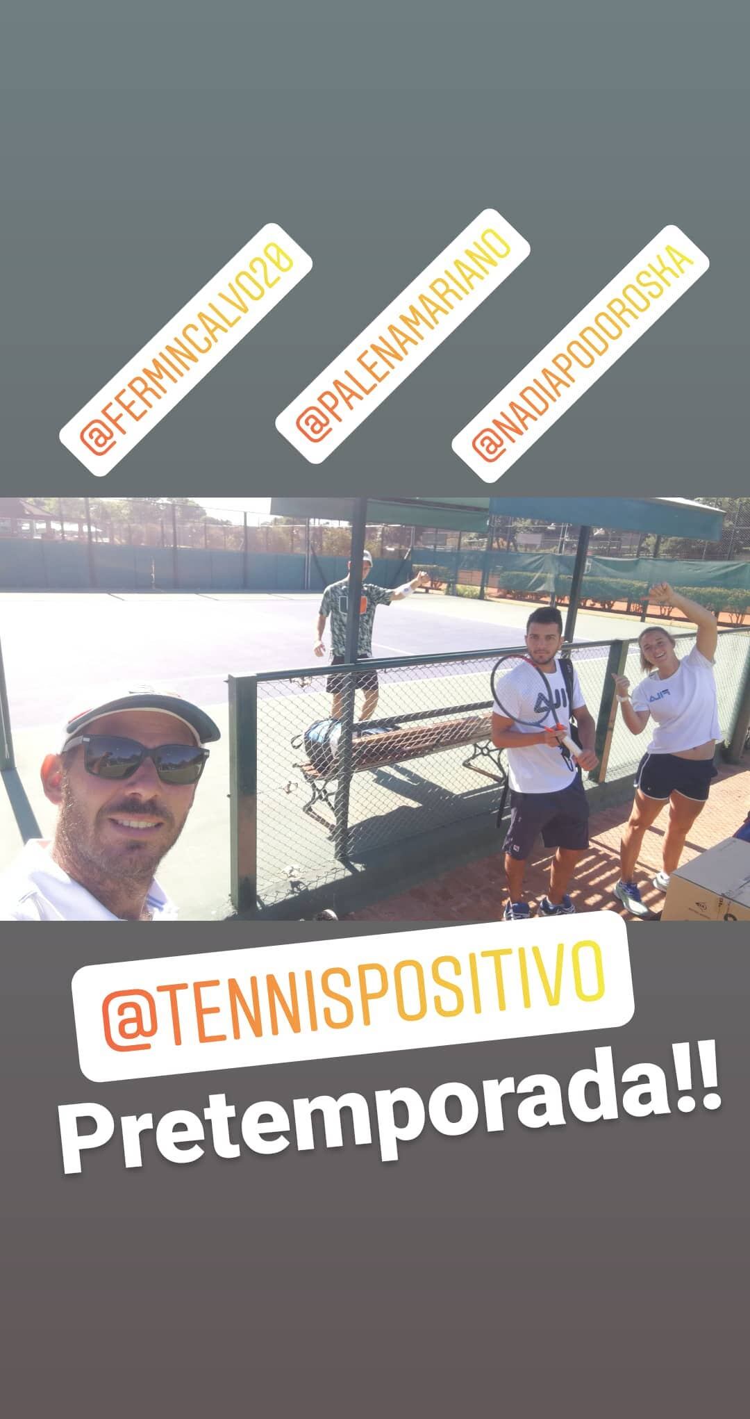 "Nachu" ya está de regreso en Europa para entrenar. (@tennispositivo)