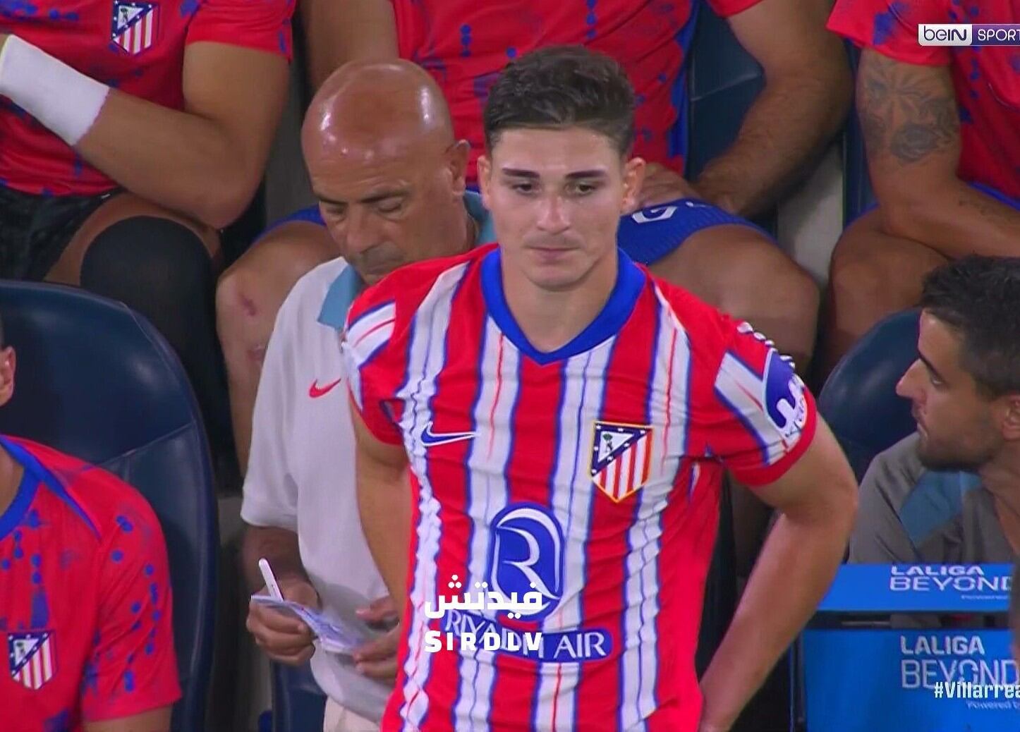 El cordobés Julián Álvarez entró a los 33 minutos del complemento y marcó su debut en el Atlético de Madrid. (Imagen de TV)