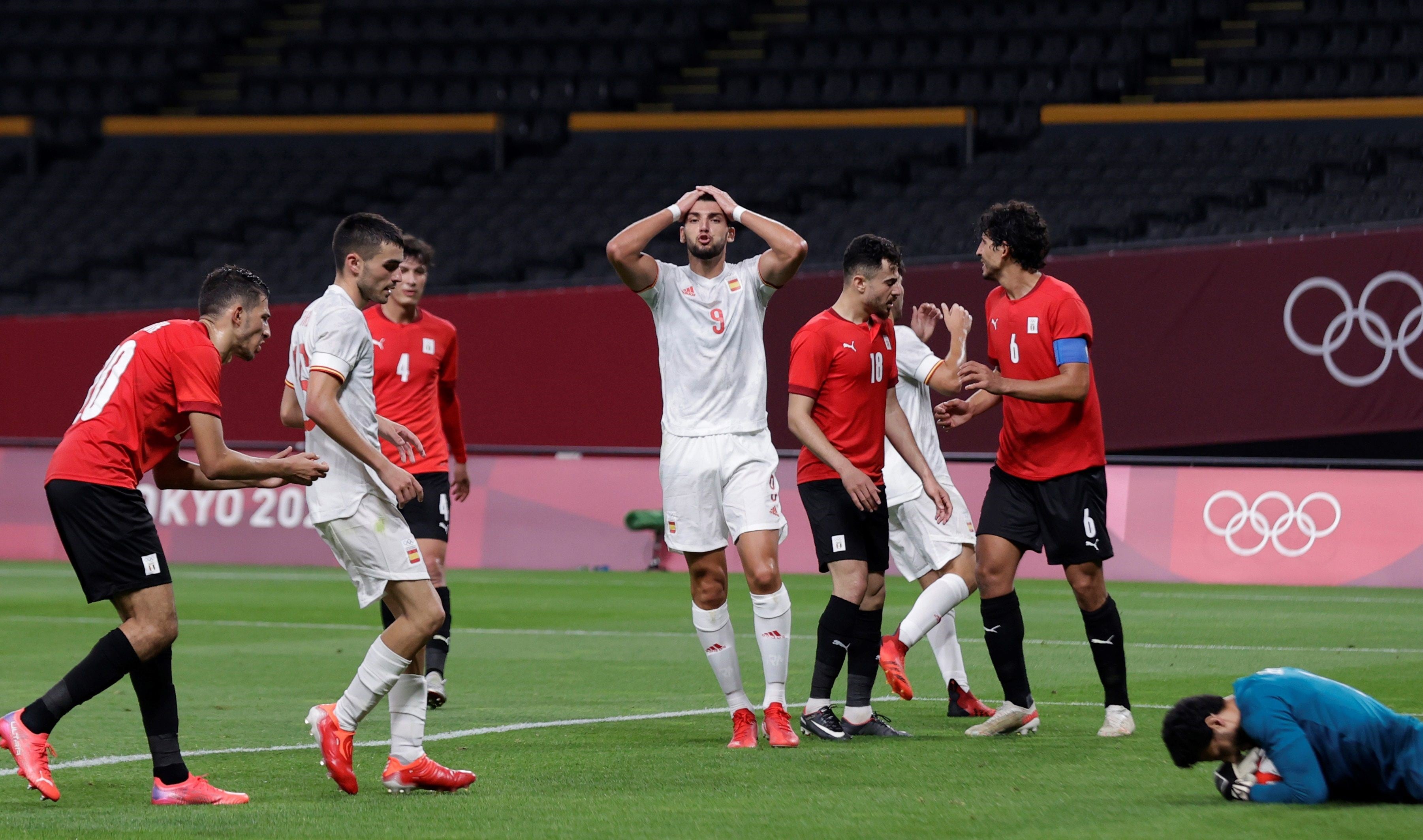 España y Egipto igualaron 0-0 en el grupo de Argentina en los Juegos Olímpicos.