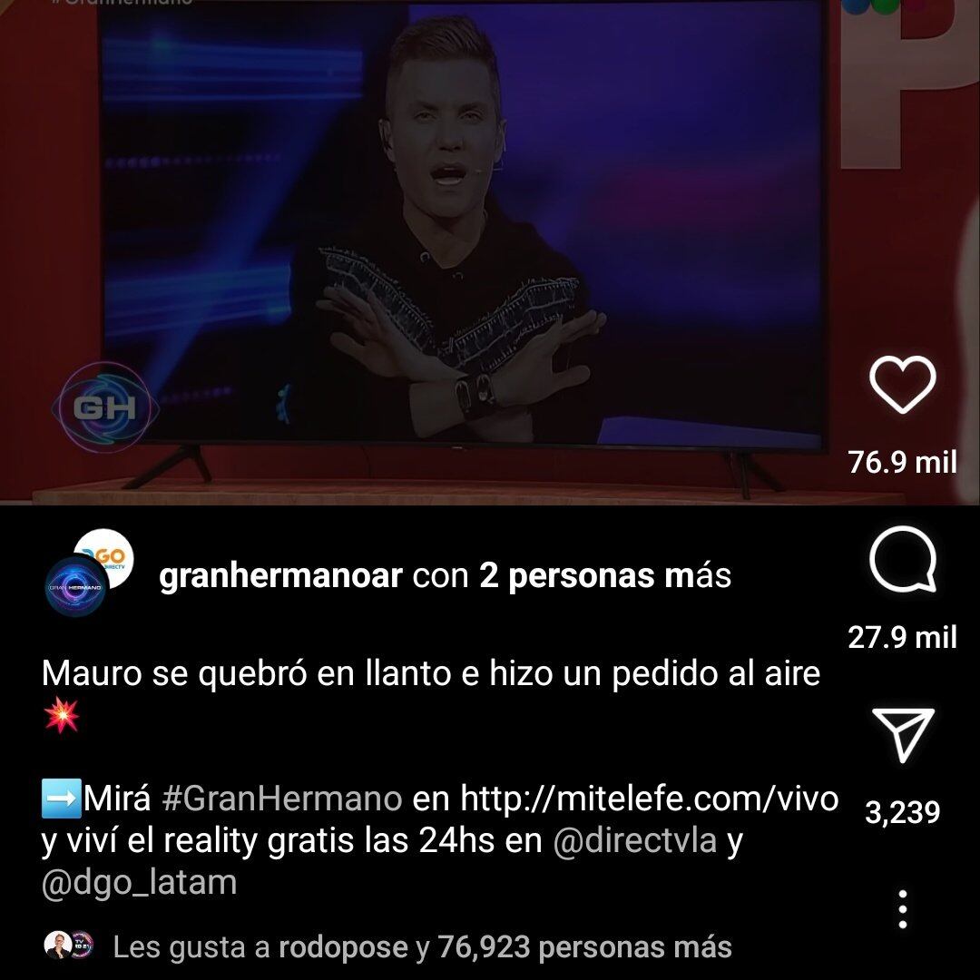 La reacción del público ante el cruce entre Santiago del Moro y Mauro de Gran Hermano 2024