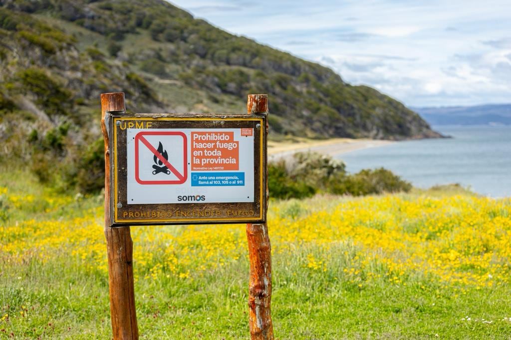 Rige una alerta amarilla por incendios forestales en Tierra del Fuego