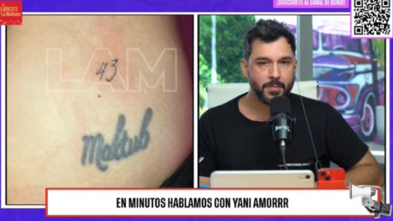 El tatuaje que se habría hecho la China Suárez en la cadena para honrar a Franco Colapinto (el 43).