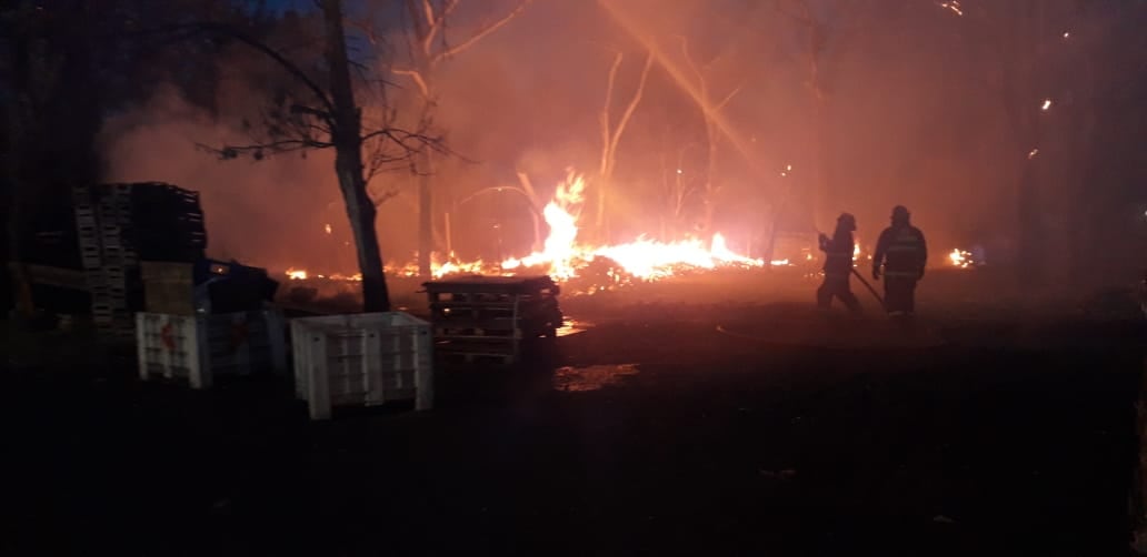 Incendio en el depósito de la Red Giro