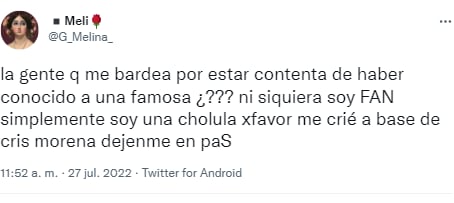 El mensaje de la joven a quienes la critican por conocer a Lali.