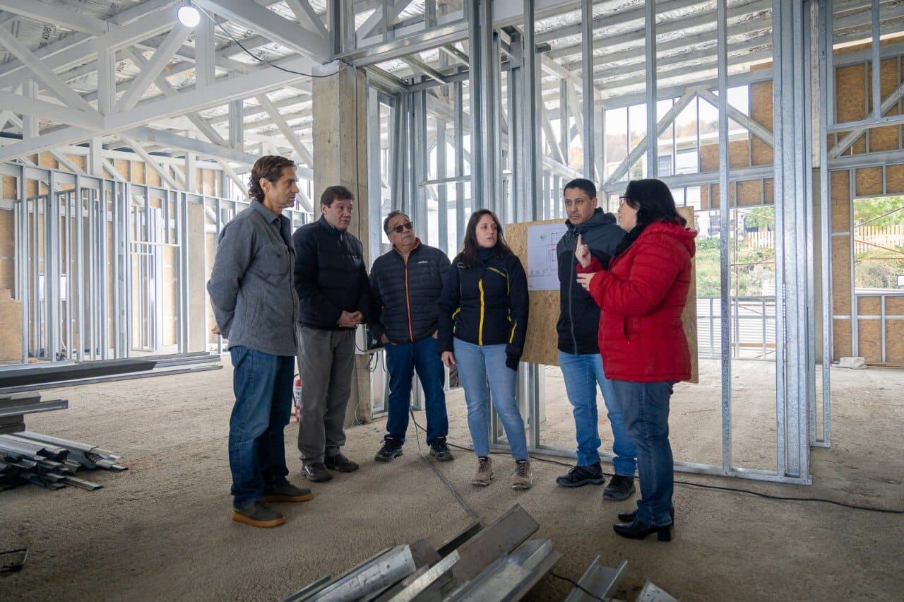 Melella recorrió los avances de la Escuela Provincial N°40 en Ushuaia