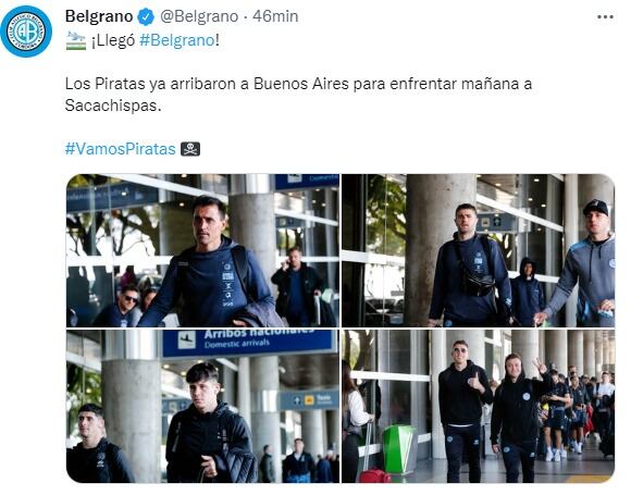 El plantel de Belgrano está en Buenos Aires para iniciar una seguidilla de cinco partidos hasta fin de agosto.