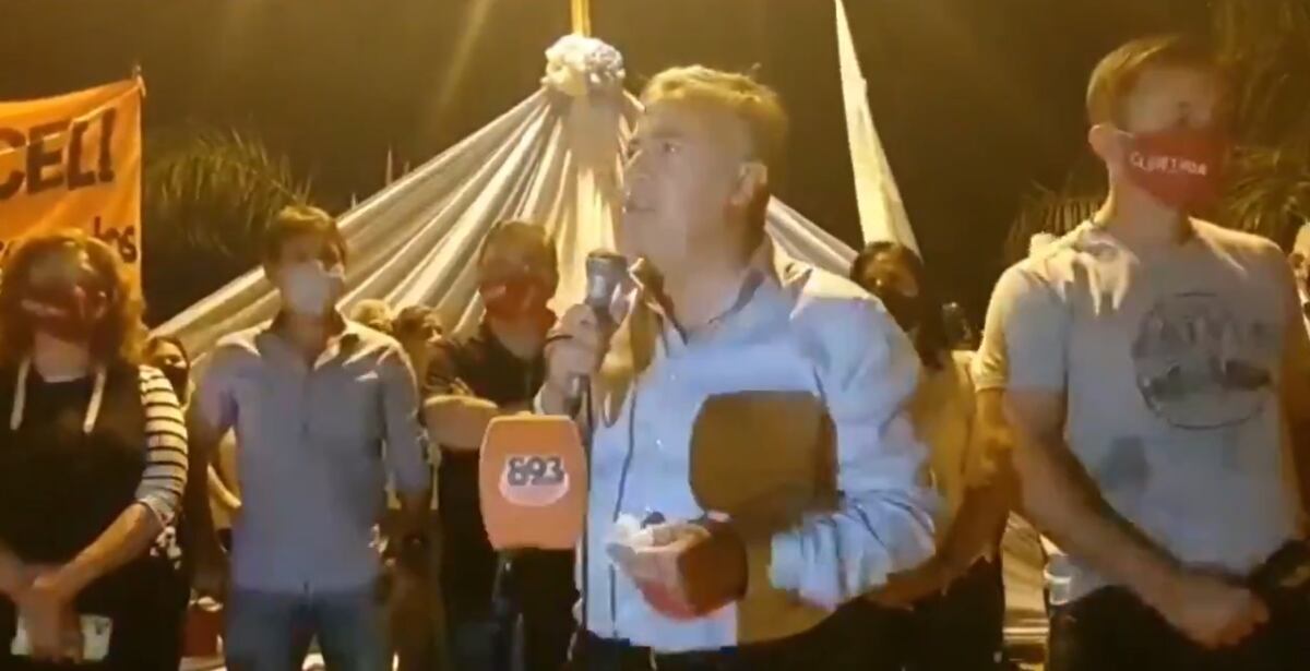 Cornejo logró ingresar a Clorinda y dio un fuerte discurso contra el Gobierno de Formosa