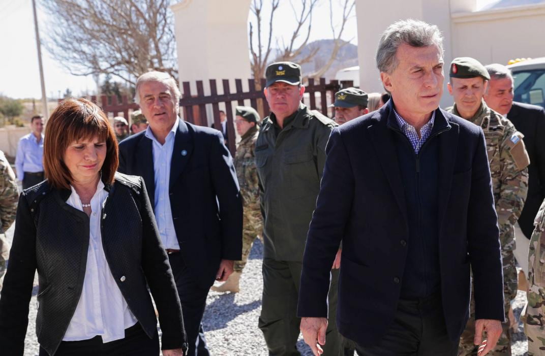 Macri, Bullrich y Aguad. 