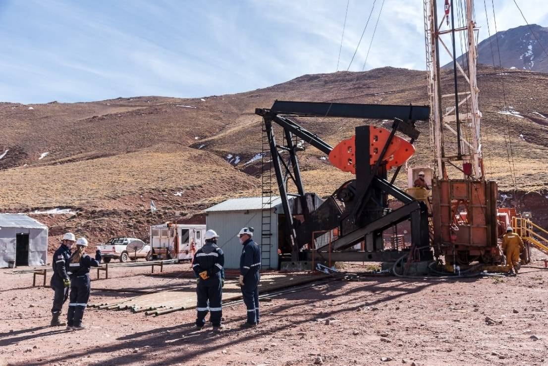 Trabajos de recuperación en el yaciminento Vega Grande, ubicado al sur de San Rafael. 