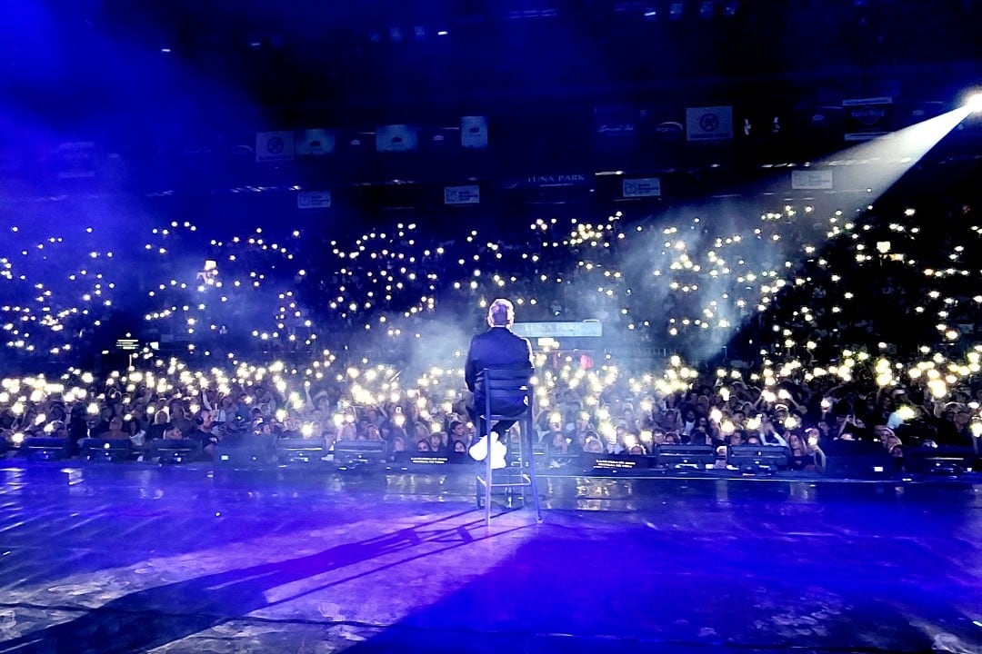 Tan iluminado. Montaner brilló en el Luna Park. (Gentileza José Sánchez)