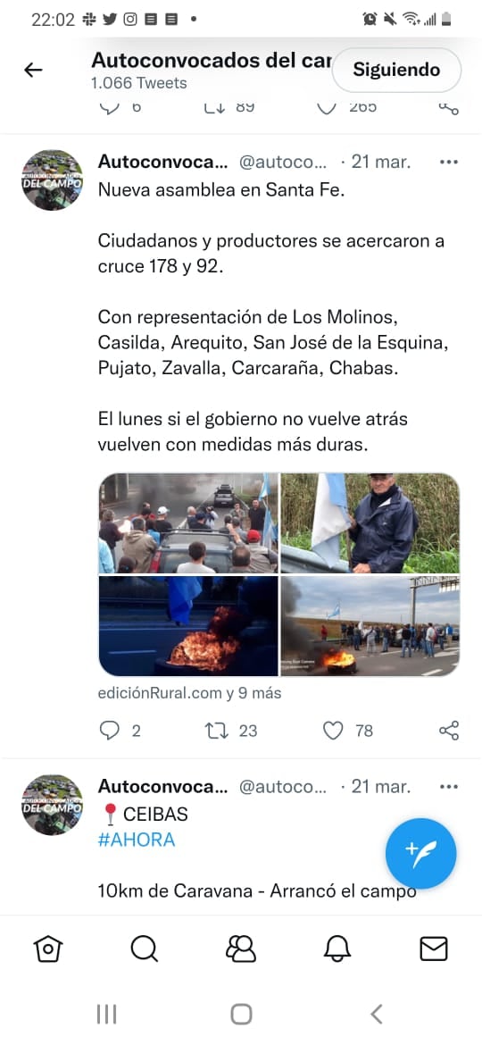 Vecinos y productores de Zavalla y Pujato también se manifestaron en el cruce de rutas 92 y 178