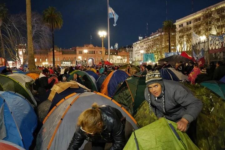 Desde la Unidad Piquetera anunciaron la posibilidad de un acampe este lunes 22 de agosto.