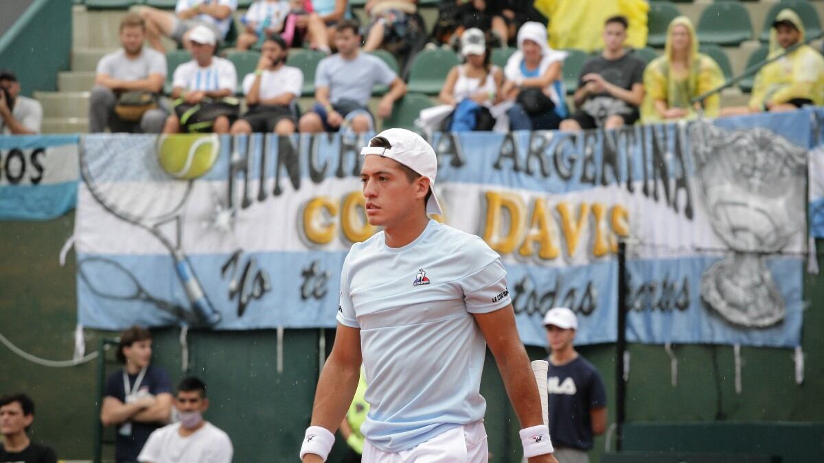 Sebastián Báez salió a la cancha en búsqueda del primer punto para Argentina