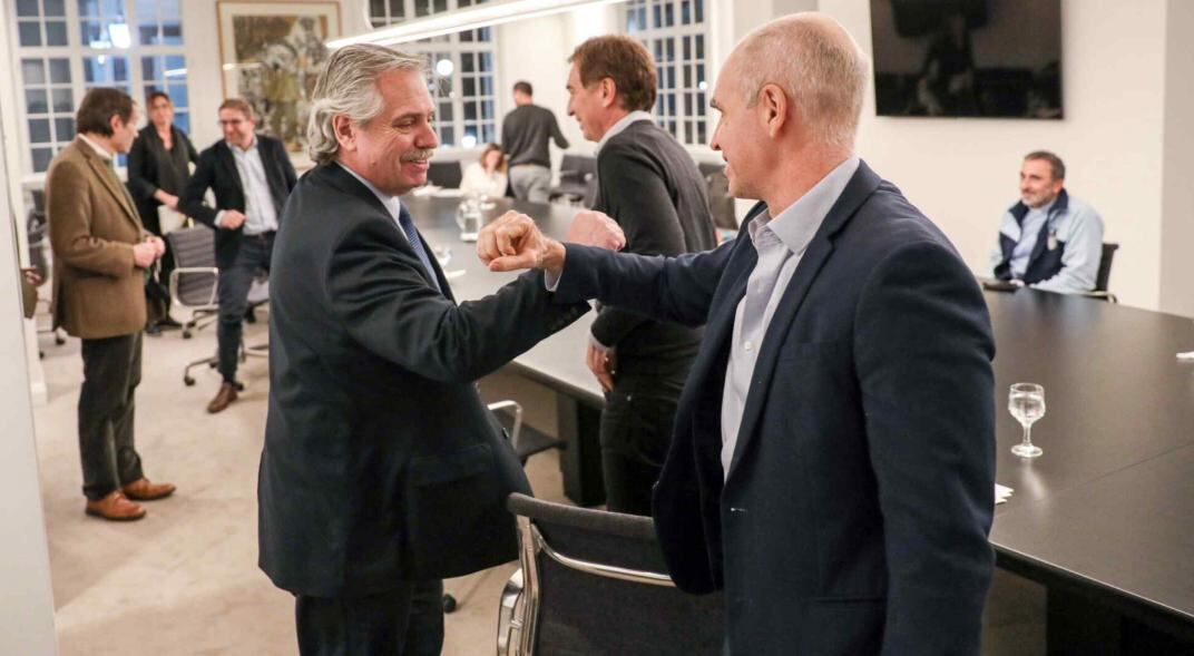 Alberto Fernández y Horacio Rodríguez Larreta (Foto: Presidencia)