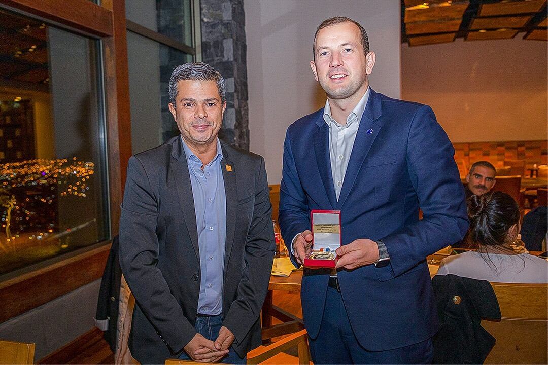 Andrés Dachary. recibió al Comisario de la Unión Europea para temas de Ambiente, Pesca, y Océanos, Virginijus Sinkevicius.