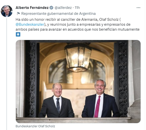 Alberto Fernández y el balance tras la reunión con el canciller alemán.