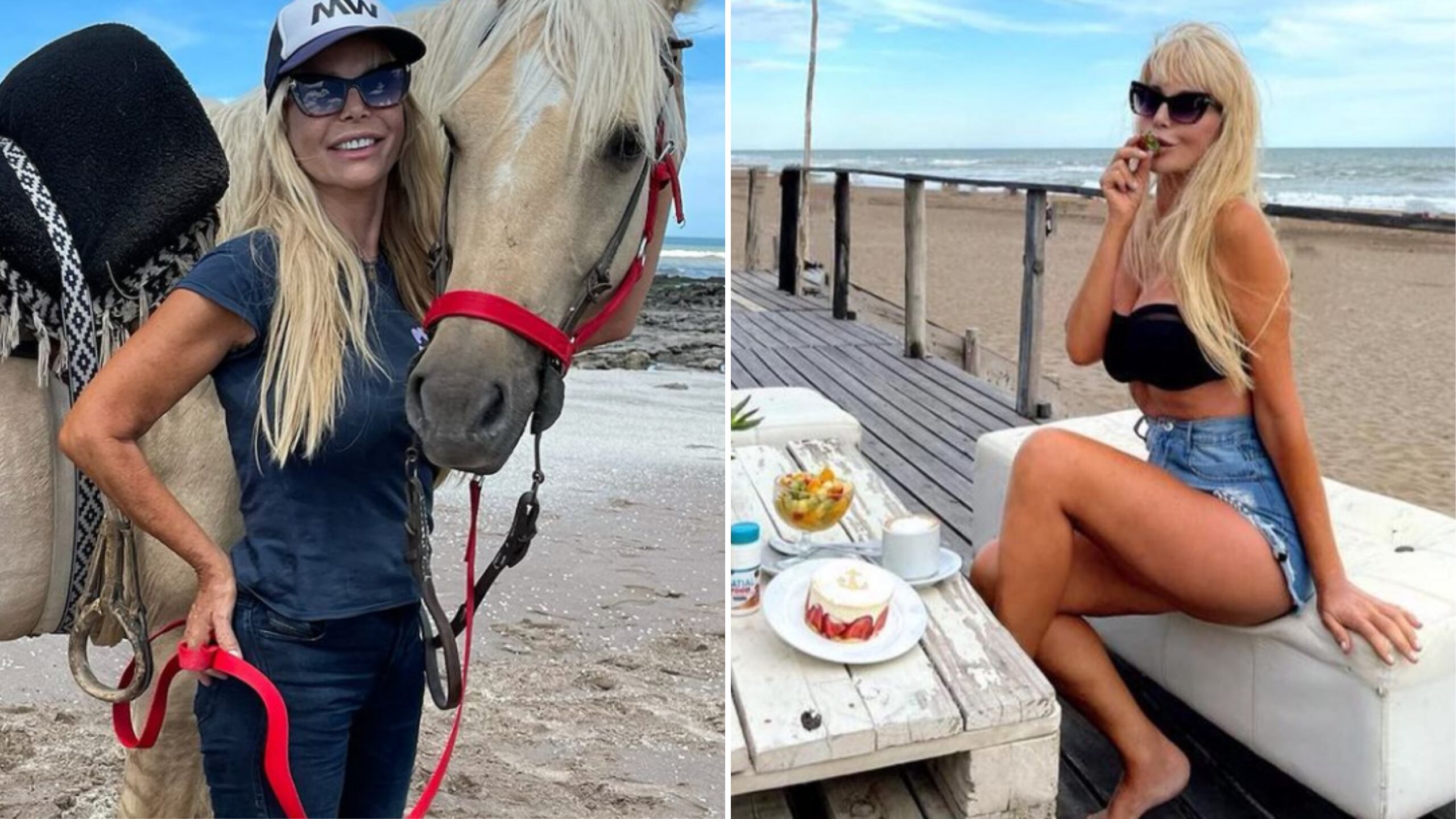 Graciela Alfano disfruta de la costa atlántica rodeada de naturaleza.