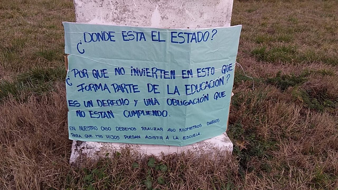 Así fue la movilización en el paraje La Vasconia.