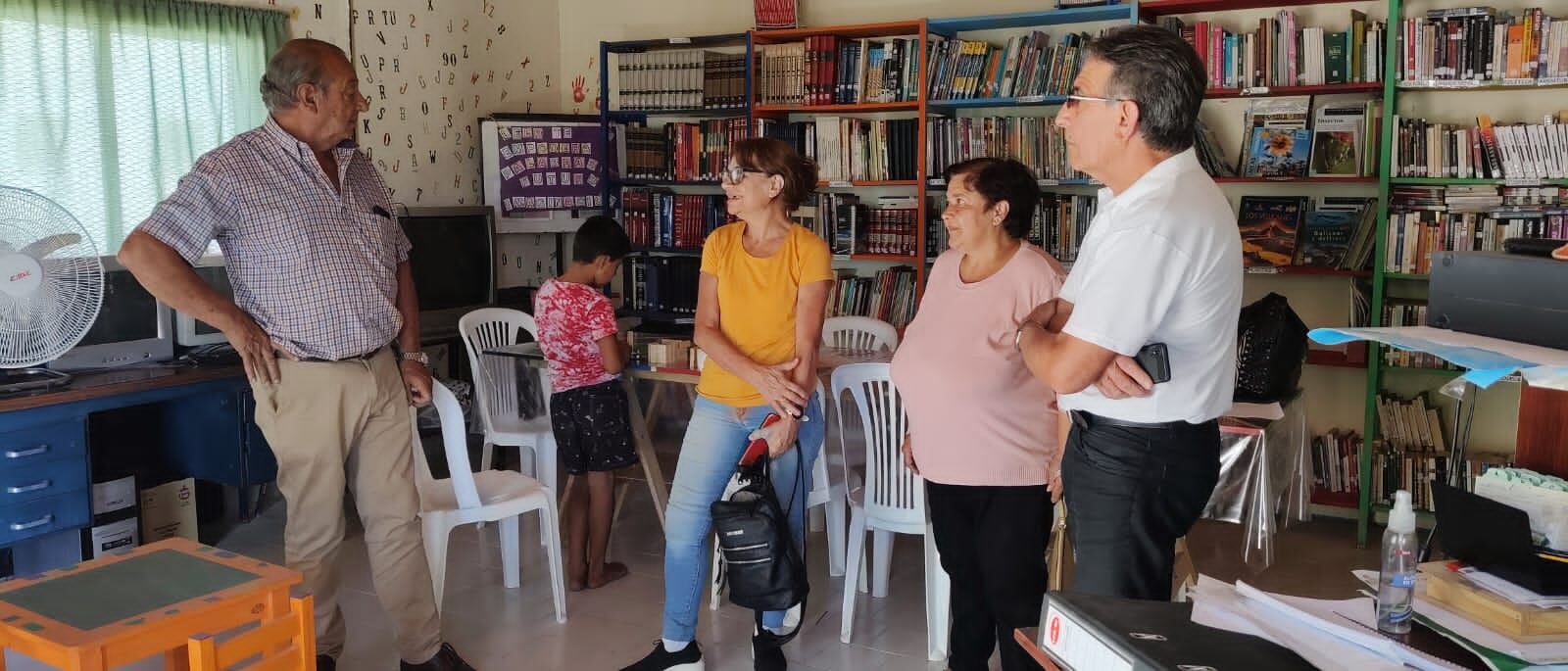 Tres Arroyos: Sánchez se reunió con representantes de la Biblioteca Junta Vecinal Villa Italia