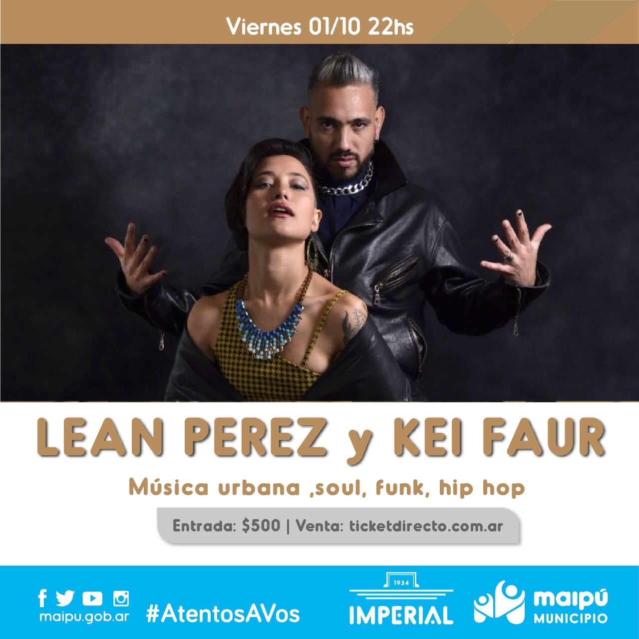 Los artistas se presentan este viernes en el Imperial Maipú.