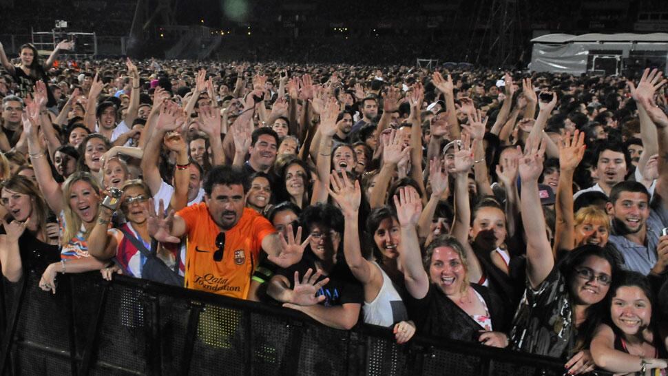 Fanáticos en el show de Madonna.