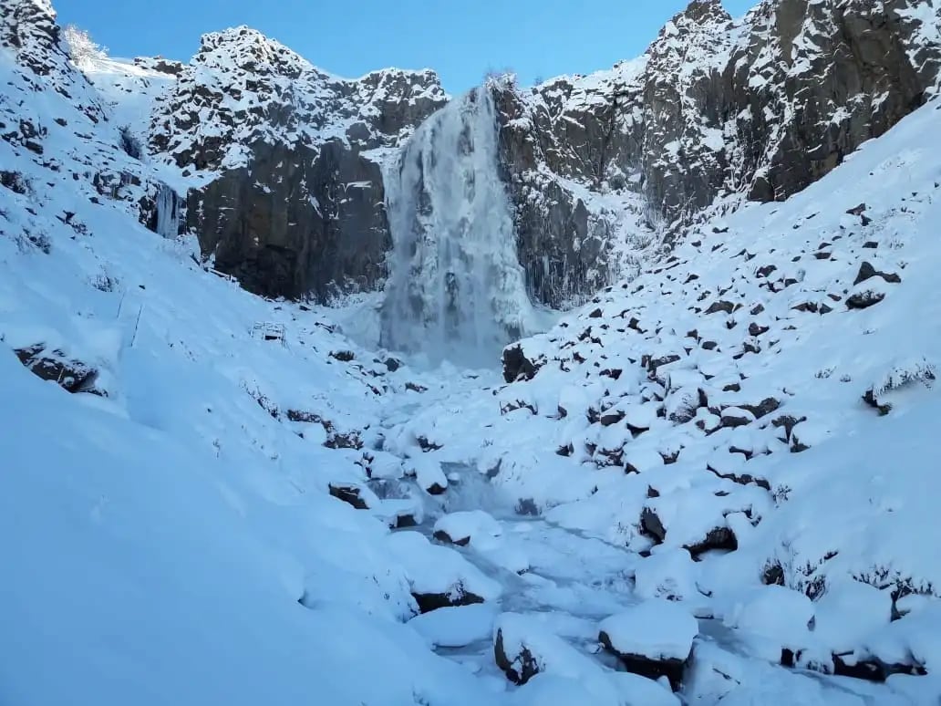 En 2017 la Cascada La Fragua se congeló por completo.