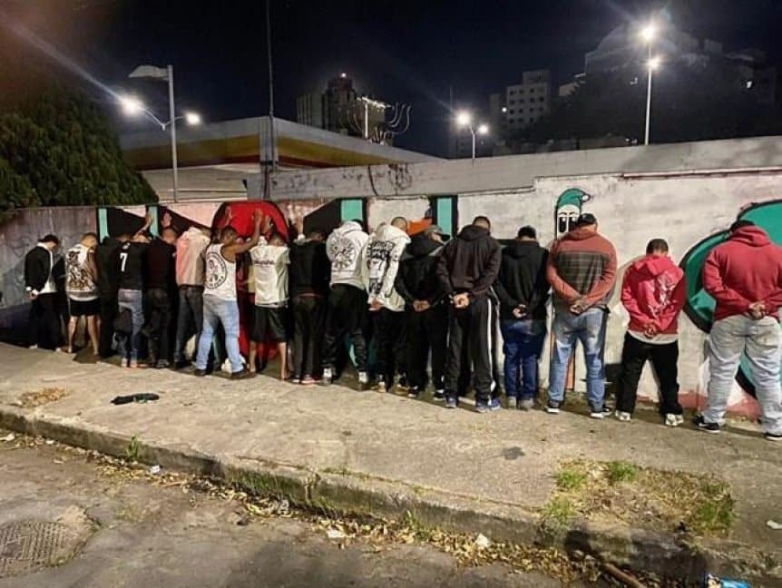 Los hinchas del Mineiro, detenidos.