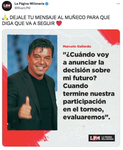 El futuro de Marcelo Gallardo en River es una incógnita.