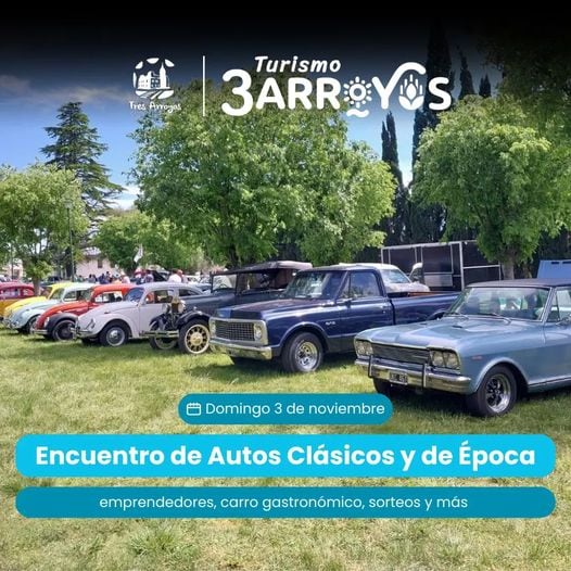 Encuentro de autos clásicos y de época en Tres Arroyos