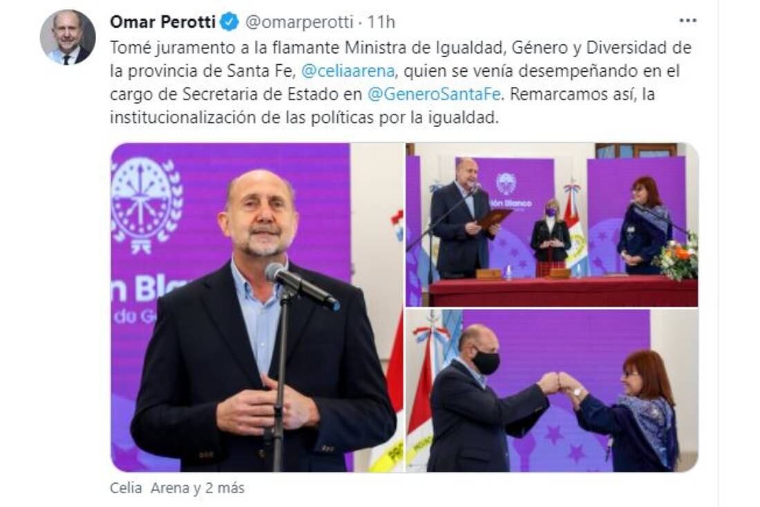 Juró la ministra de Igualdad, Género y Diversidad de Santa Fe.