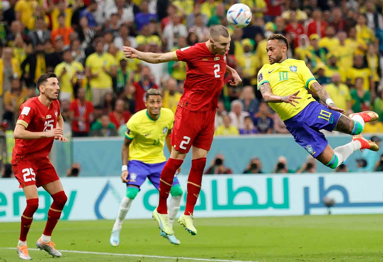 Brasil vs Serbia en el mundial de fútbol Qatar 2022