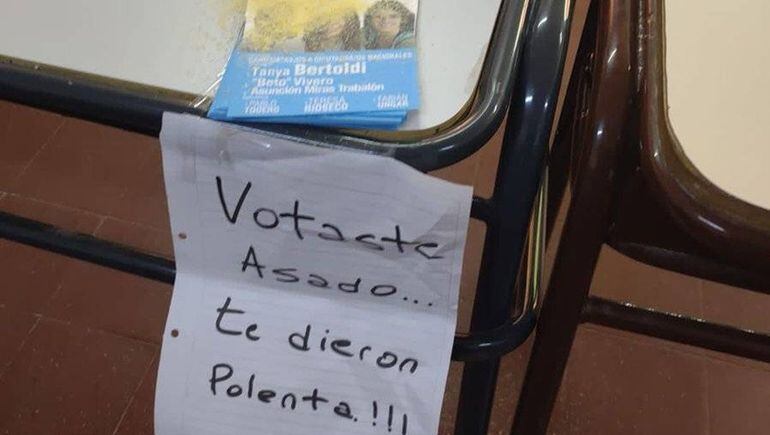 Las particulares boletas y mensajes en cuartos oscuros de Neuquén.