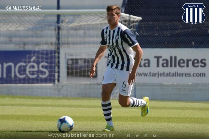 Renzo Paparelli se lesionó ante la reserva de Godoy Cruz y no pudo terminar el juego. Se le harán estudios. (Prensa Talleres)