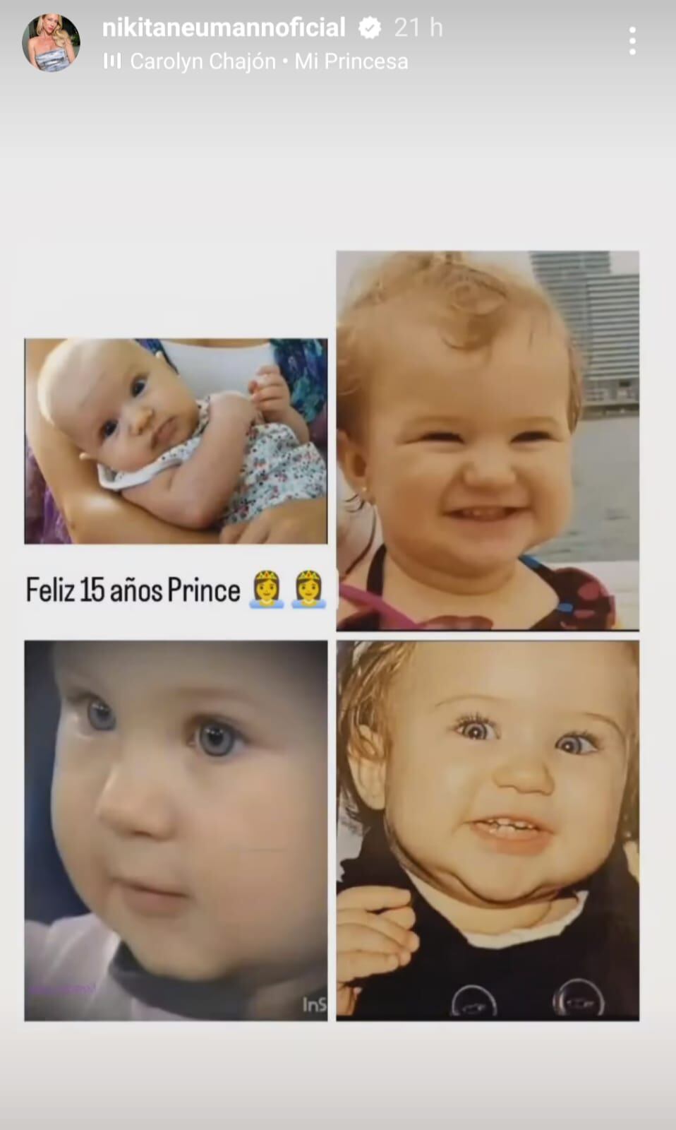 El look princesa de Indiana Cubero, la hija de Nicole Neumann