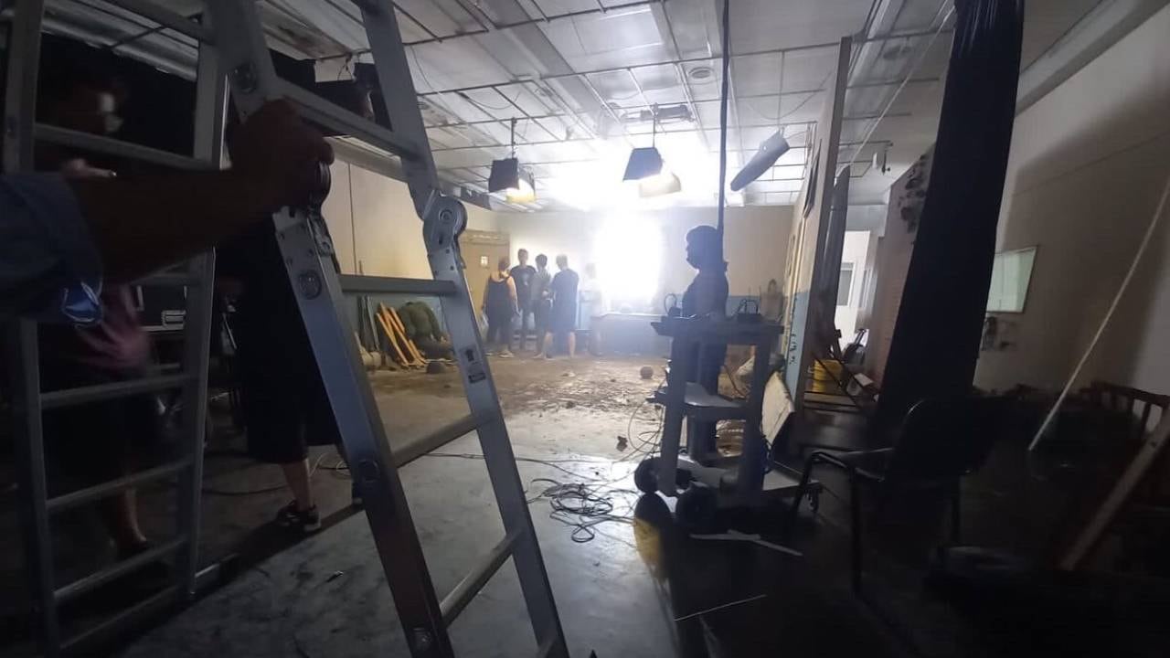 Set de filmación de "40 abriles"