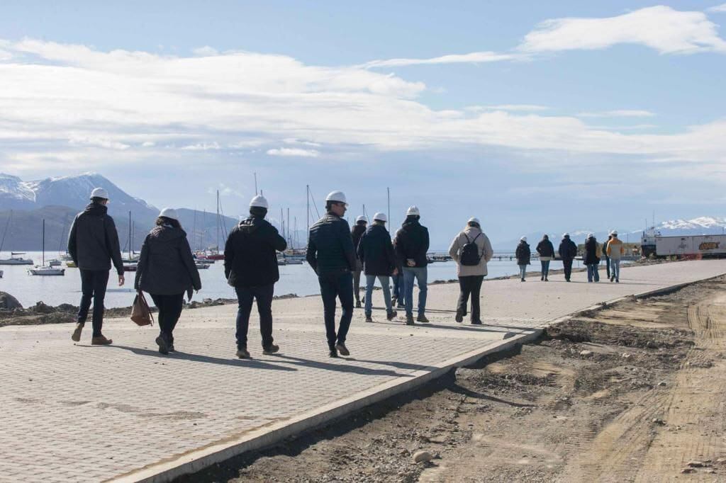 Funcionarios de Nación y de CAF recorrieron obras en Ushuaia