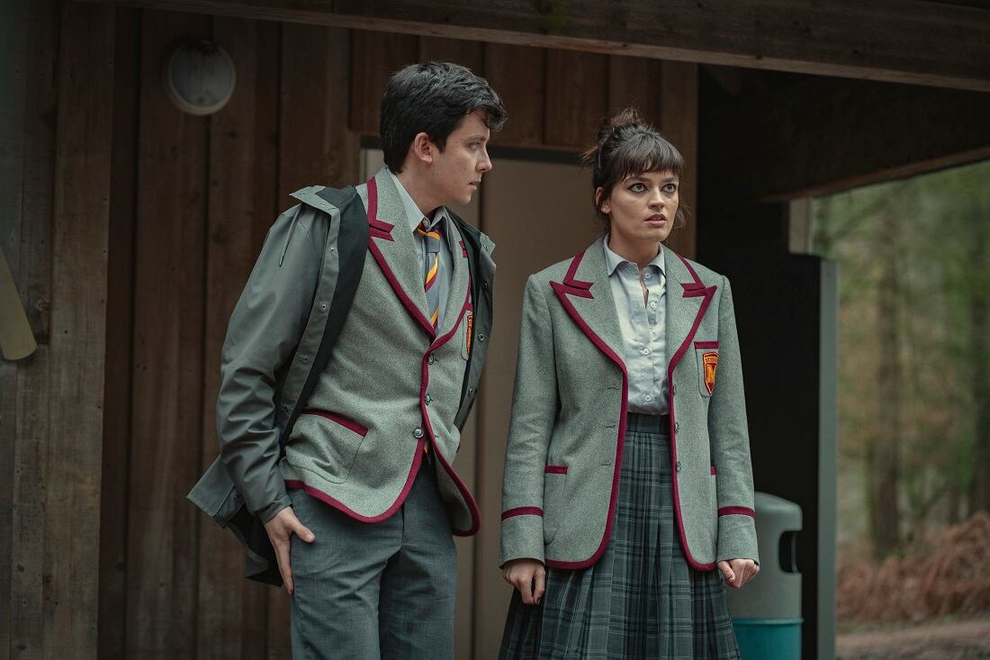 Asa Butterfield y Emma Mackey, la pareja estelar de Sex Education.