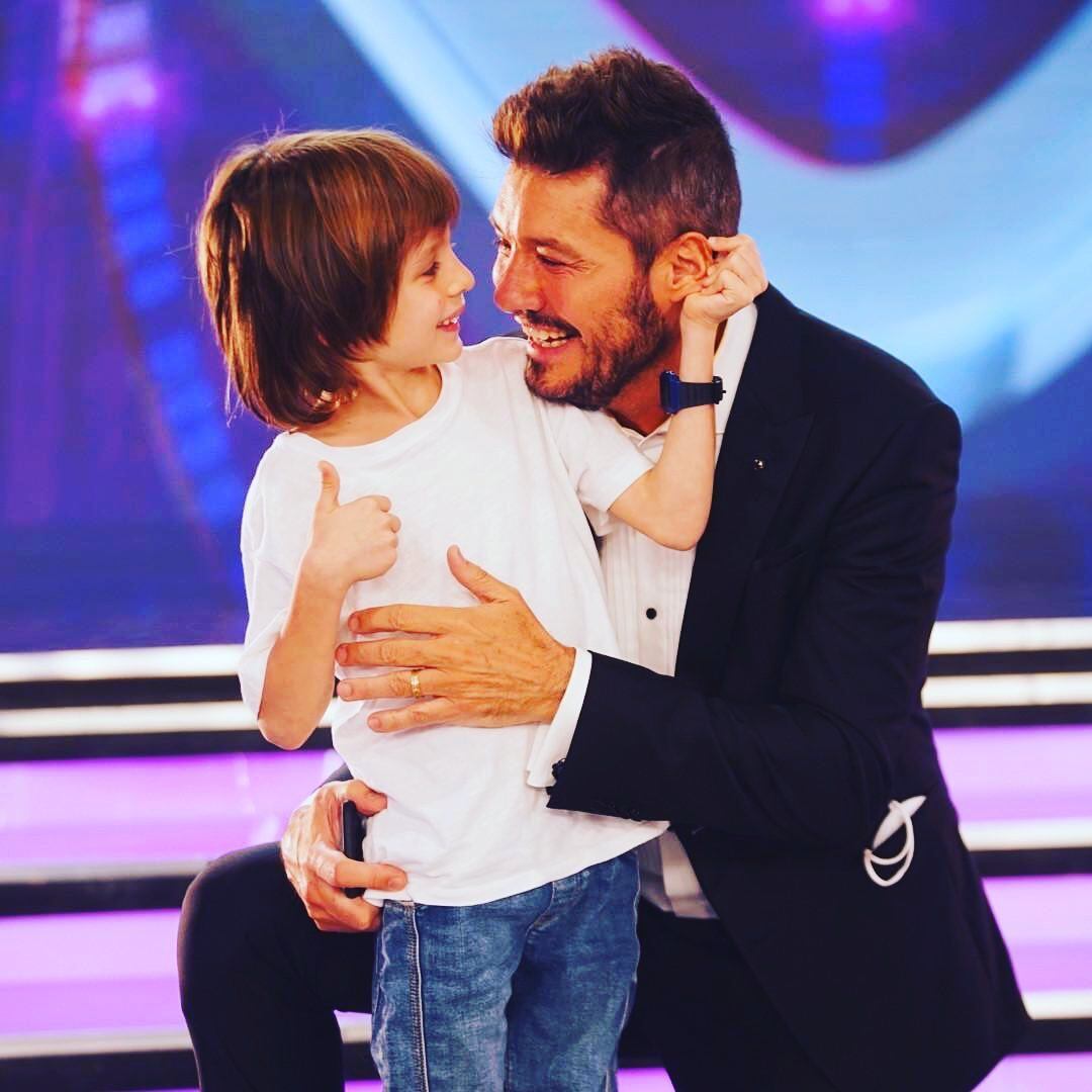 Marcelo Tinelli y su hijo Lolo.