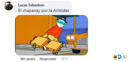 El Chapanay por la Arístides después de recibir el supuesto dinero.