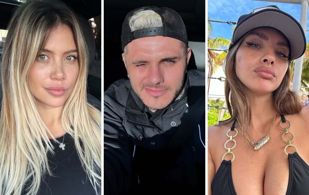 Wanda Nara, Mauro Icardi y la China Suárez. Gentileza Instagram.