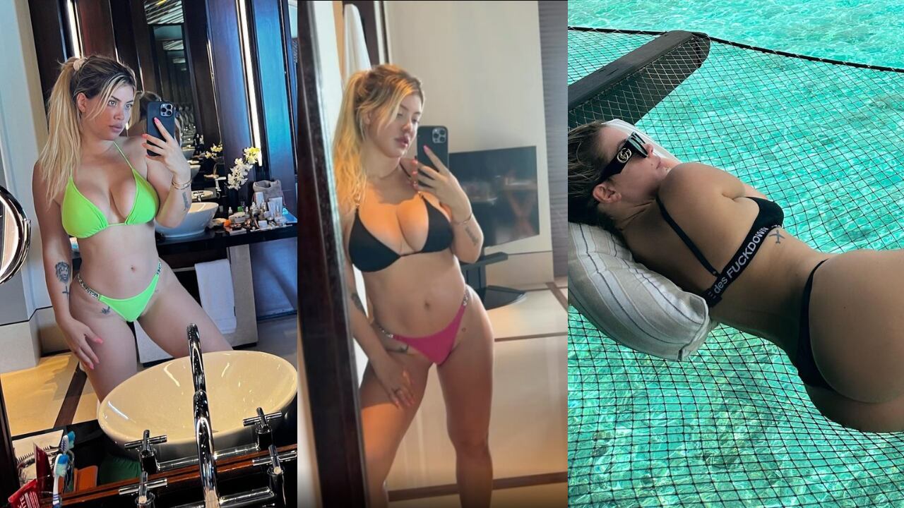 Wanda Nara posó desde las Maldivas.