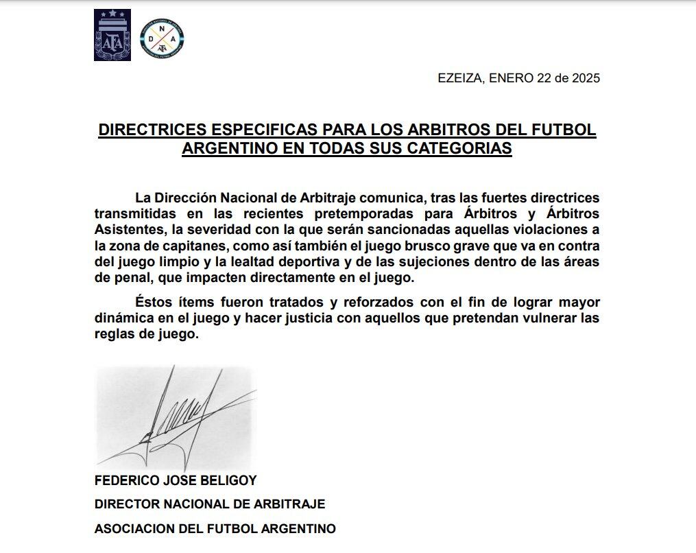 Comunicado de sobre el arbitraje.