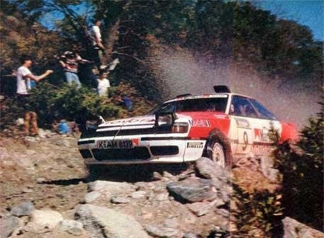 Mohammed Ben Sulayem, actual presidente de la FIA, durante el Rally de Argentina 1991 con Toyota.