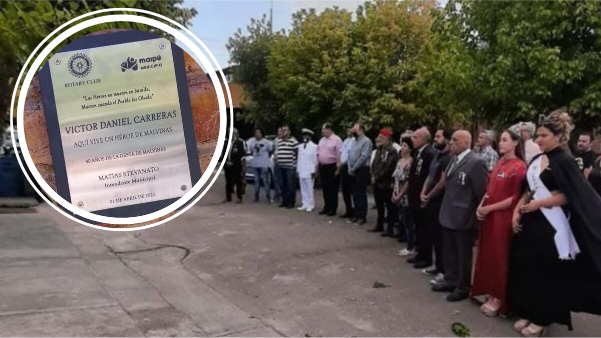 Maipú destacó con una placa a veteranos de guerra de Malvinas con la compañía de las Reinas departamentales