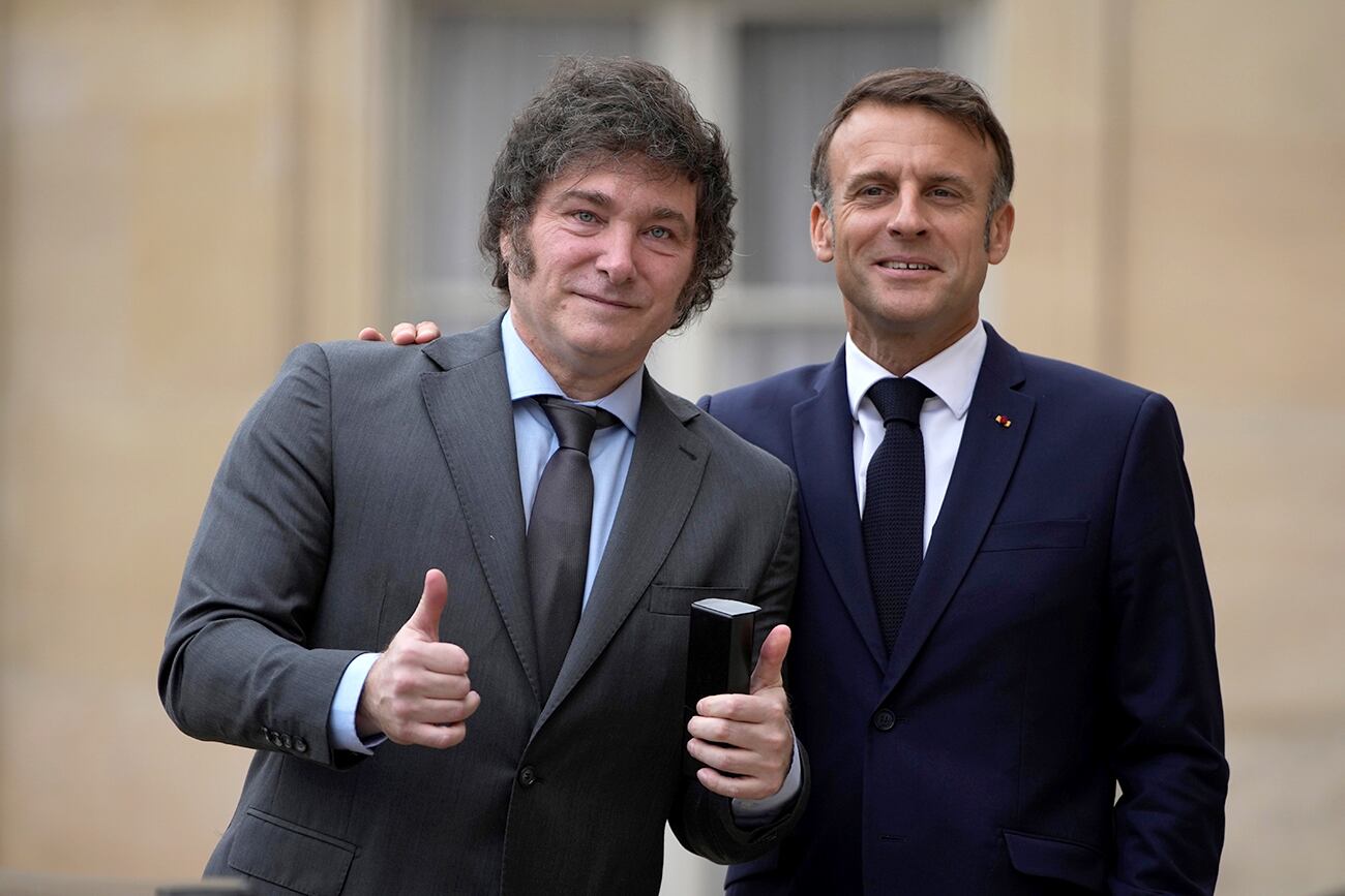 Javier Milei se reúne con Emmanuel Macron en la Casa Rosada
