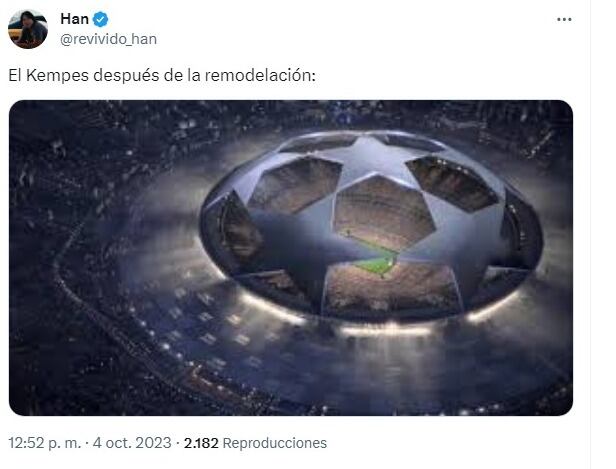 Uno de los comentarios sobre el estadio Kempes.