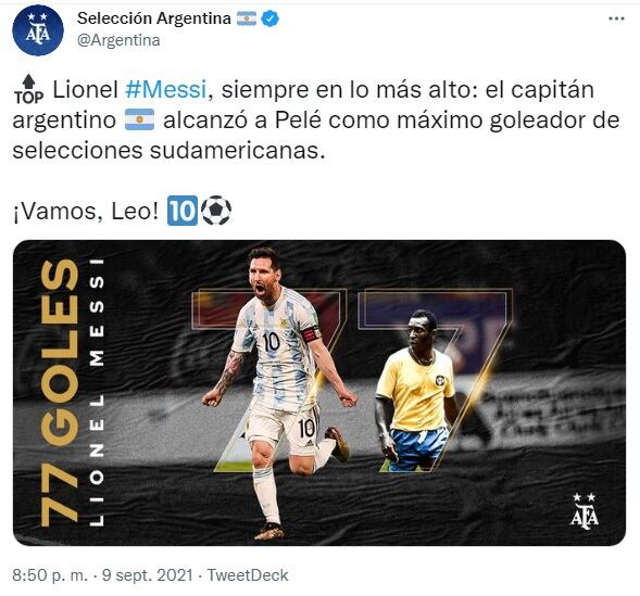 (Twitter: @Argentina)